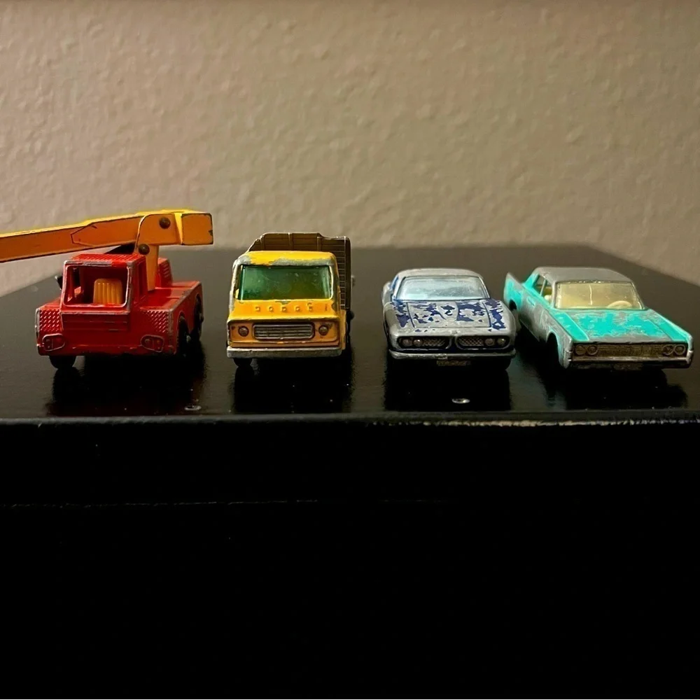 Vintage bundle of four Matchbox cars.